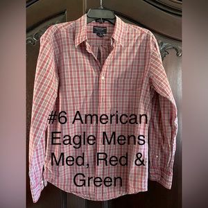 American Eagle Mens Button Down Shirt, Medium